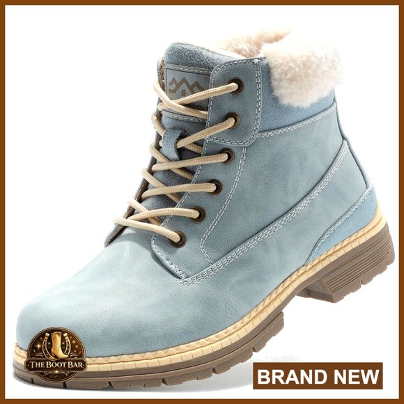 Shoes - Women's Hiking Boots Water Resistant Non Slip Fur Lined Ankle Boots
